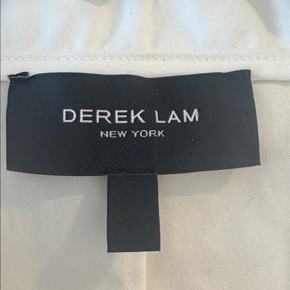Derek Lam White Cropped Tie Front Jacket, US 4 - Picture 3 of 5